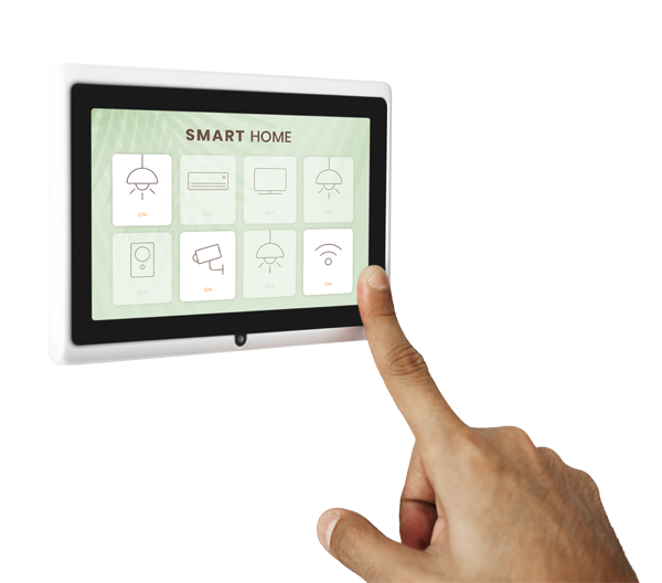 Bedienbares Wandpanel mit Touchscreen